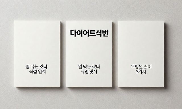 다이어트식단 관련 이미지 - 다이어트식단, 단순히 '덜 먹는 것'보다 중요한 핵심 원칙 3가지